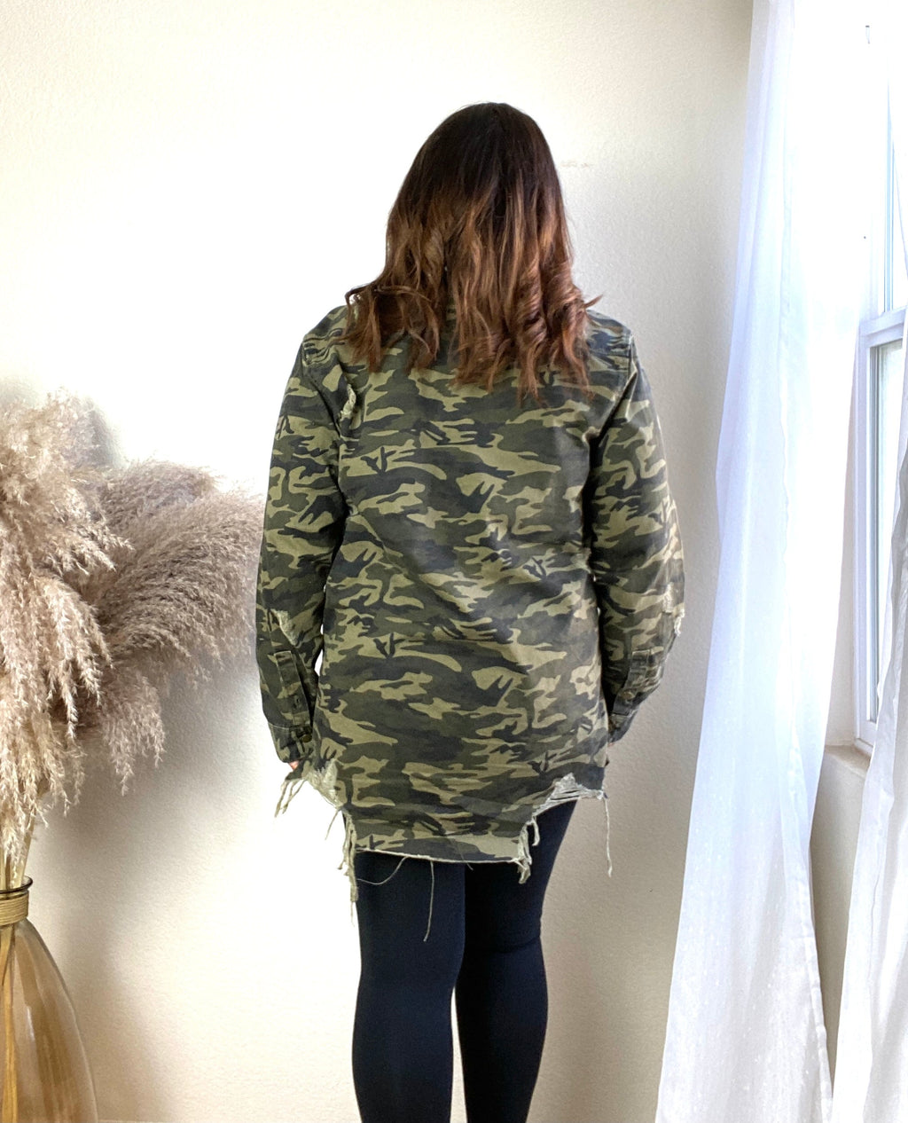 Distressed Camo Jacket
