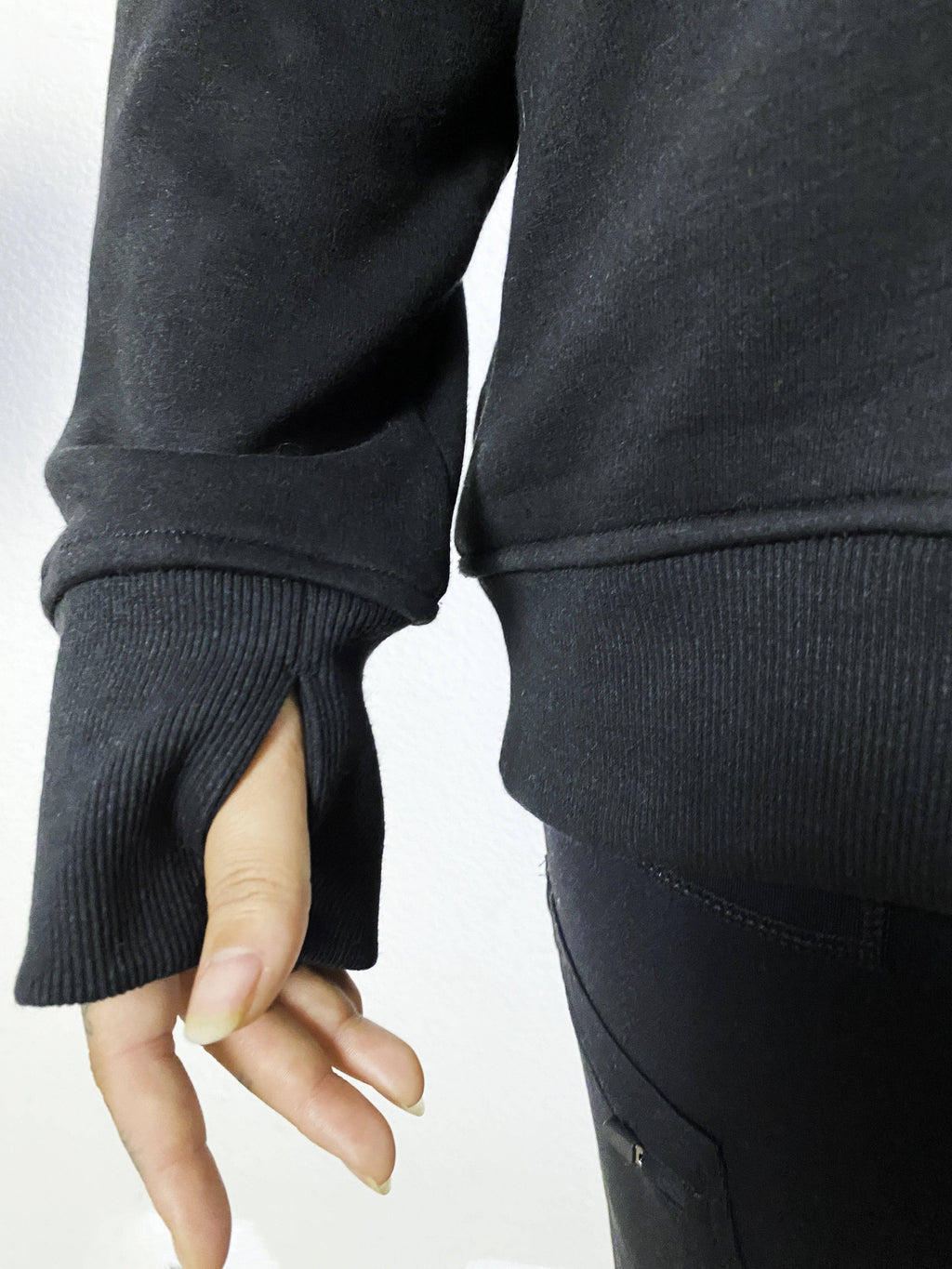 Plus Size Black Tracksuit with Cargo Leggings