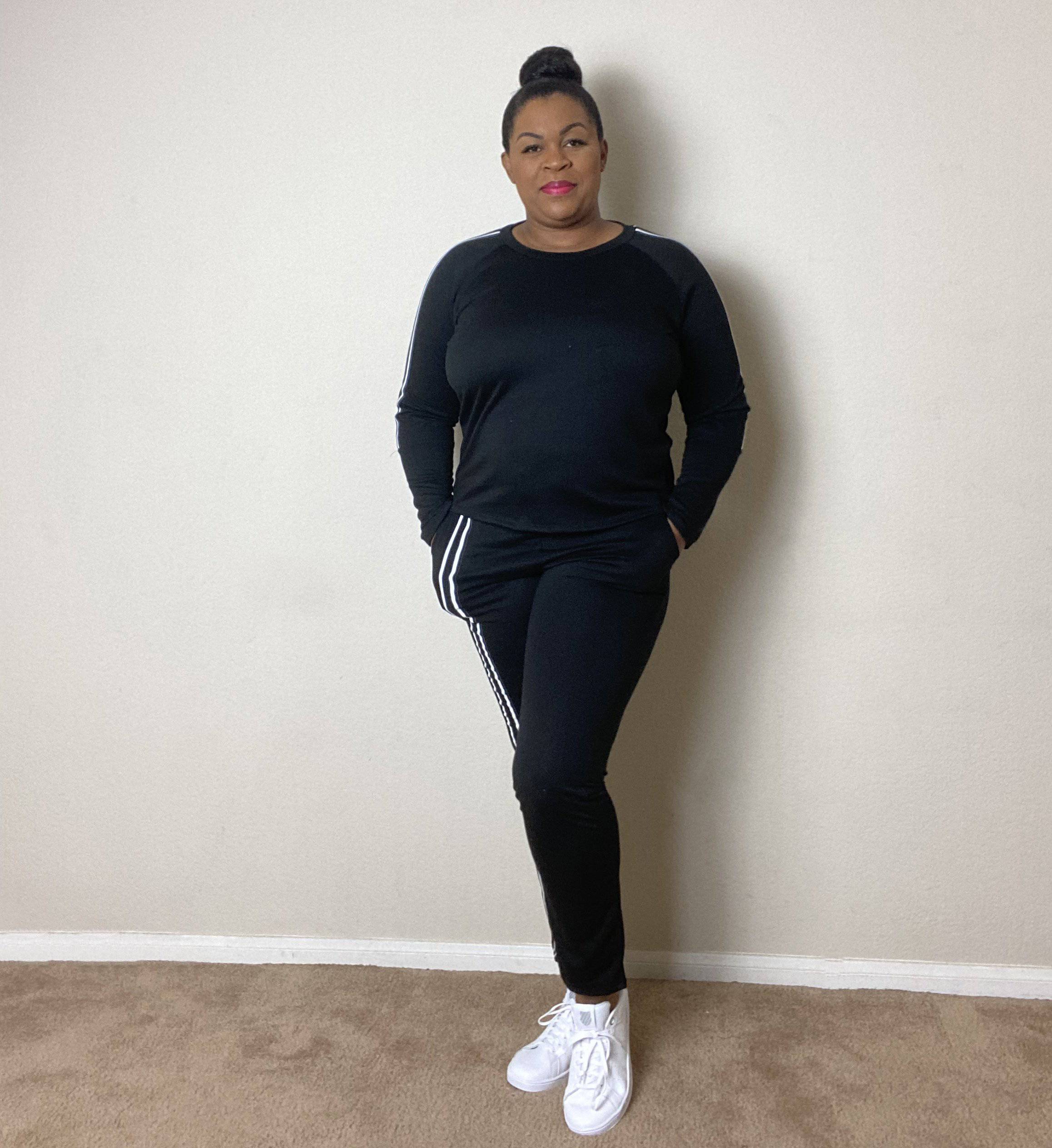 Sporty Stripes Plus Size Sets