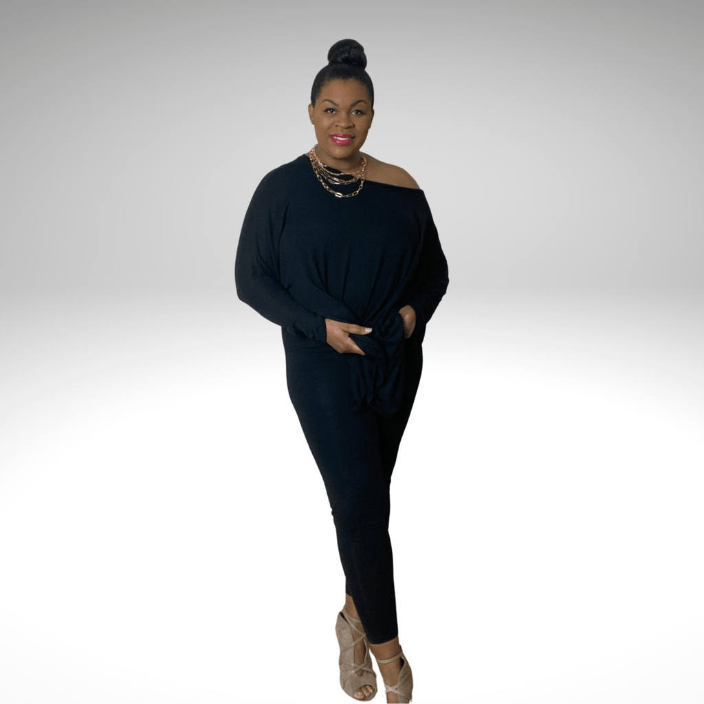 Let's Chill Plus Size Sets - Black