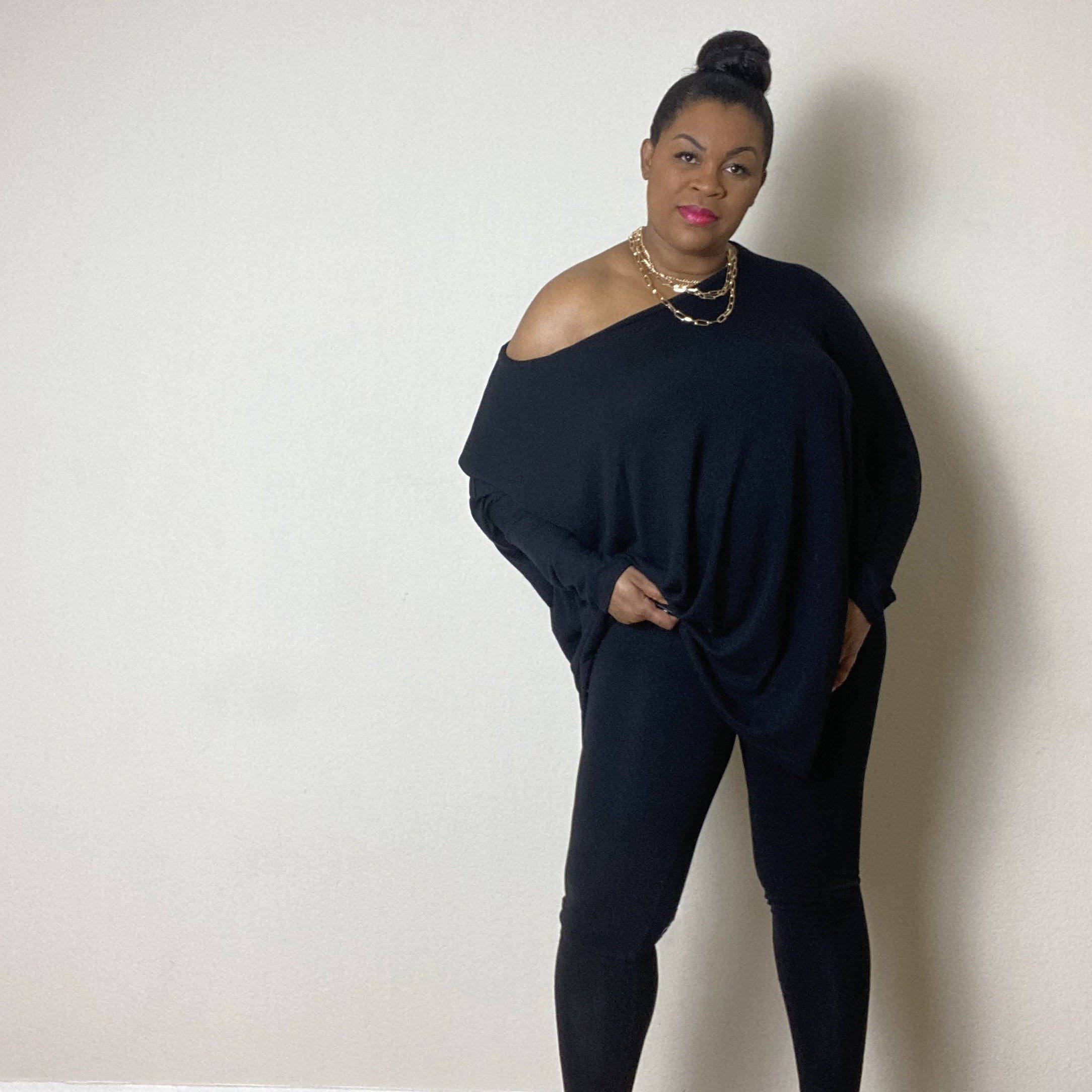 Let's Chill Plus Size Sets - Black