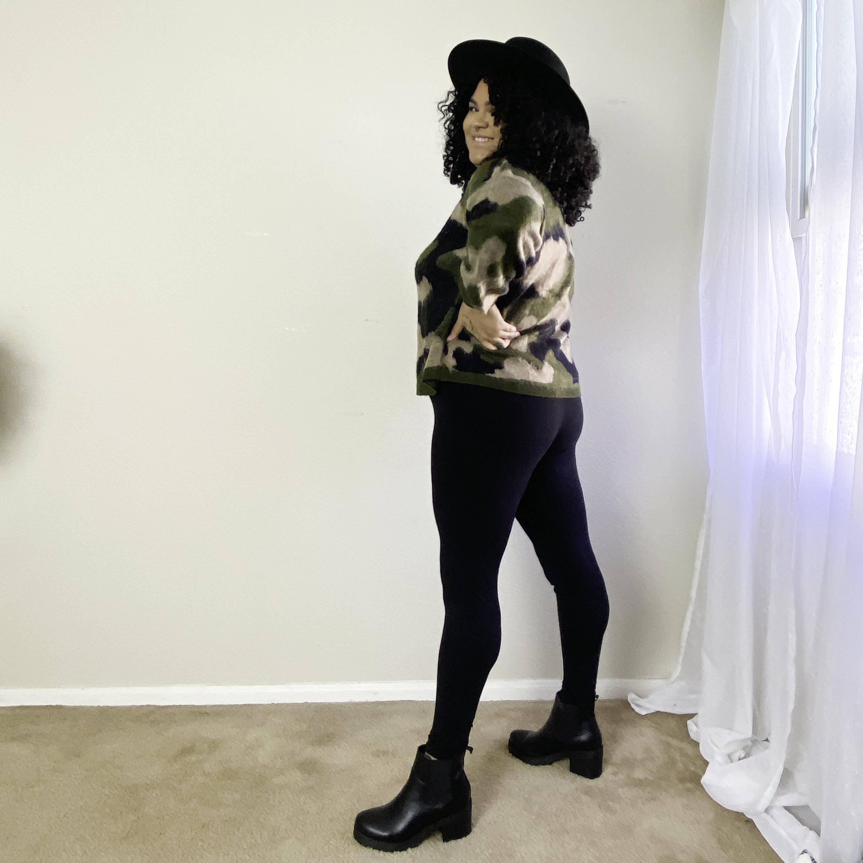 Camouflage Sweater Womens